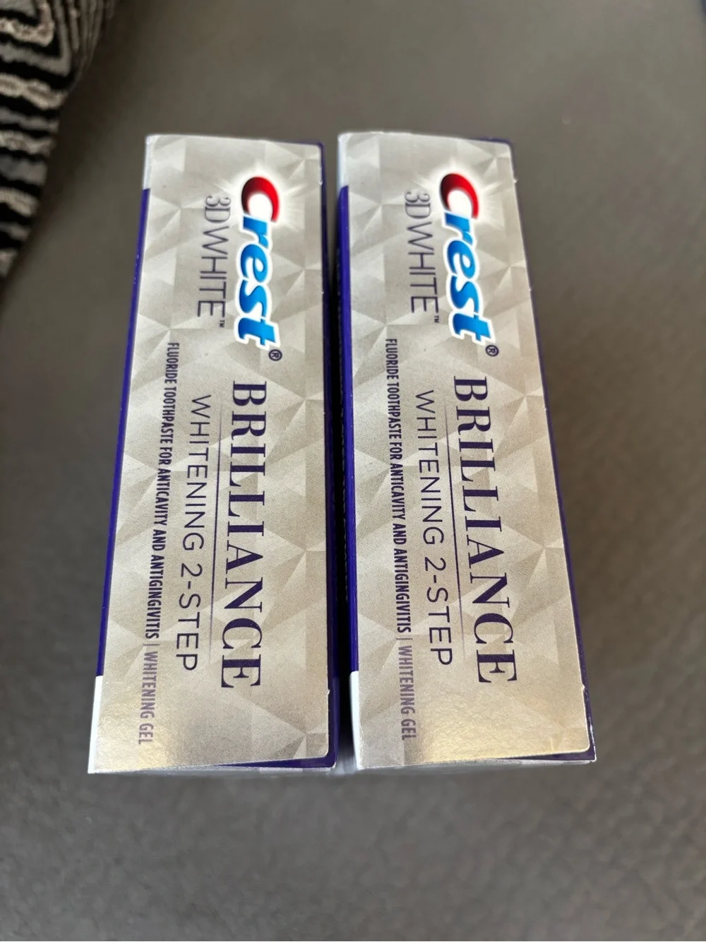Crest Brilliance Whitening 2-Step Treatment - White & Purple Packaging